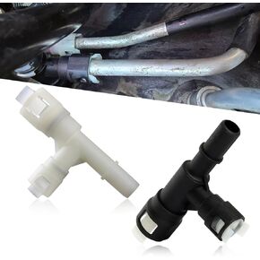 2 PCS Car Heater Inlet Hose Connector, Perfect Fit Standard Replacement 15055343 15055342, Plastic Heat Resistant Tee Joint, Compatible with Cadillac Chevrolet GMC Models (Black & White)