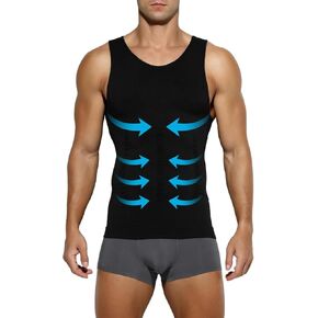 Arjen Kroos Men's Compression Tank Top Muscle Shapewear Gym Sleeveless Undershirts Body Shaper