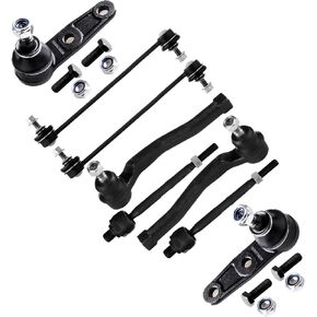 SCITOO 8pcs Front Stabilizer Sway Bar Link Inner Outer Tie Rod End Lower Ball Joint Fit 2004-2010 For Chevy Aveo 2006-2009 For Chevy Aveo5 For Pontiac G3 For Pontiac Wave 2004-2009 For Suzuki Swift+