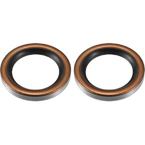 2 Pcs Engine Crankshaft Oil Seal Compatible for Toyota 4Runner 1984-2002, Durable Metal Brown Oil Seal