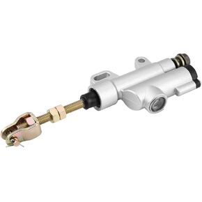 Rear Brake Pump, Rear Brake Master Cylinder, Folding Rear Master Cylinder, Fits for Most of Motorcycle, ATV and Dirt Bike(White)