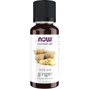 NOW Essential Oils, Ginger Oil, Spicy Aromatherapy Scent, Steam Distilled, 100% Pure, Vegan, Child Resistant Cap, 1-Ounce