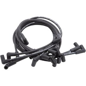 Edelbrock 22702 Spark Plug Wire Set SBC 74-88 V8 500 ohm Resistance Black (Set of 9)