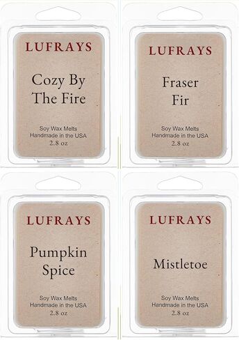 Holiday Scented Soy Wax Melts - USA Handmade - Nontoxic - 4 Pack in Saudi Arabia