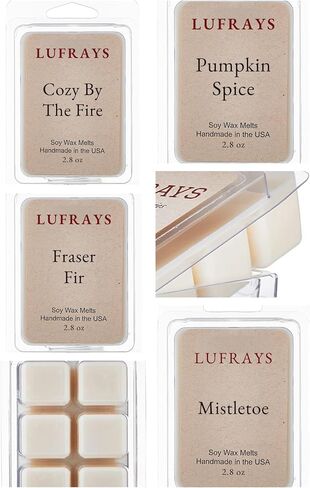 Holiday Scented Soy Wax Melts - USA Handmade - Nontoxic - 4 Pack in Saudi Arabia