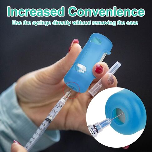 Insulin Vial Protector Case for 10ML Short Vials (Novolog/Humalog/Humulin), Anti-Break Insulin Case Holder, Convenient Insulin Bottle Protector Sleeve for Diabetic Travel - Blue in Kuwait