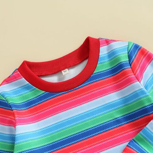 Kids Toddler Baby Boy Girl Halloween Chucky Costume Long Sleeve Striped Top Rompers Jumpsuit Cosplay Outfits Sets in Kuwait
