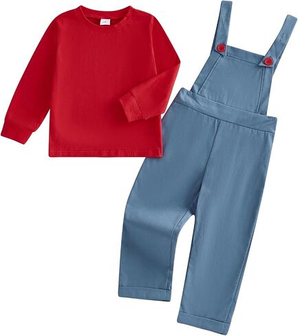 Kids Toddler Baby Boy Girl Halloween Chucky Costume Long Sleeve Striped Top Rompers Jumpsuit Cosplay Outfits Sets in Saudi Arabia
