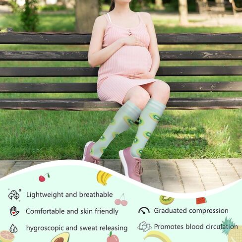 fenglaoda Compression Socks for Women Men Support Circulation 6 Pairs Socks For Nurse, Travel, Flight in Saudi Arabia