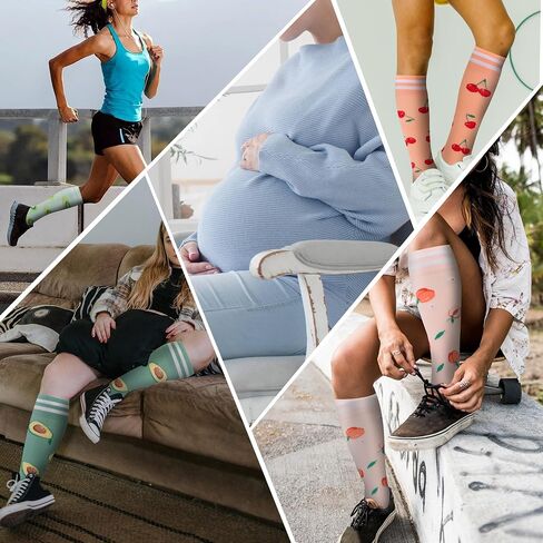 fenglaoda Compression Socks for Women Men Support Circulation 6 Pairs Socks For Nurse, Travel, Flight in Saudi Arabia
