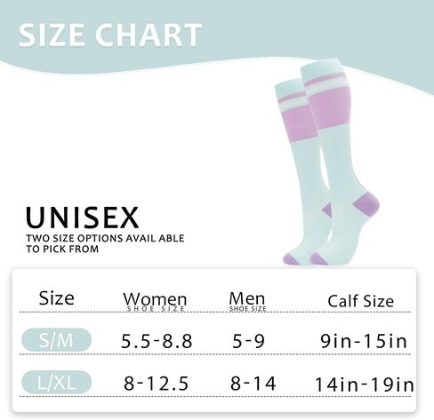 fenglaoda Compression Socks for Women Men Support Circulation 6 Pairs Socks For Nurse, Travel, Flight in Saudi Arabia