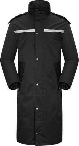 iCreek Raincoat Waterproof Long Rain Jacket Lightweight Rainwear Reflective with Packable Hood for Men Women Adults in Saudi Arabia