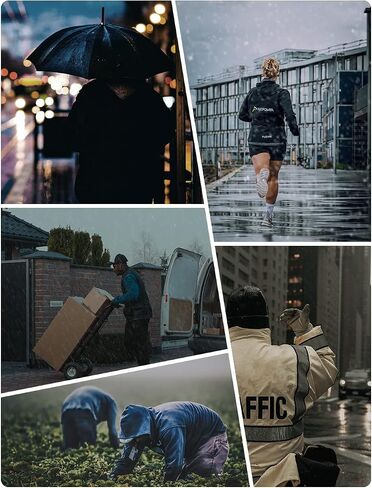 iCreek Raincoat Waterproof Long Rain Jacket Lightweight Rainwear Reflective with Packable Hood for Men Women Adults in Saudi Arabia