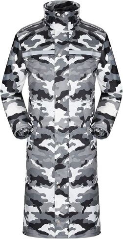 iCreek Raincoat Waterproof Long Rain Jacket Lightweight Rainwear Reflective with Packable Hood for Men Women Adults in Saudi Arabia