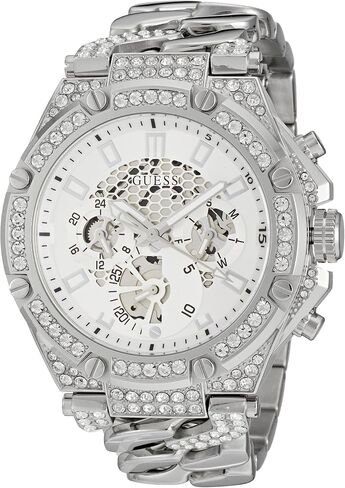 GUESS Men's 46mm Watch - Gold Tone Strap Champagne Dial Gold Tone Case in Saudi Arabia