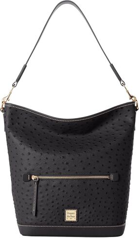 Dooney & Bourke Handbag, Ostrich Hobo Shoulder Bag - Black in Saudi Arabia