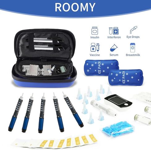 Ice Packs for Insulin - Reusable Diabetes Ice Packs TSA Approved for Insulin Cooler Travel Case (4 Packs) in Saudi Arabia