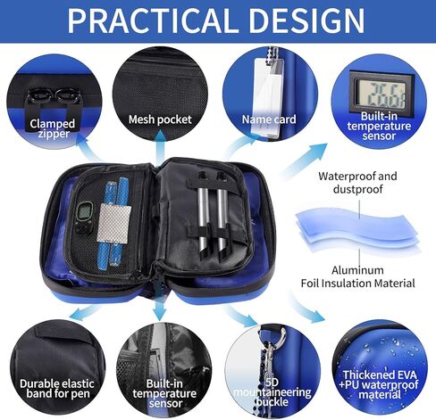Ice Packs for Insulin - Reusable Diabetes Ice Packs TSA Approved for Insulin Cooler Travel Case (4 Packs) in Saudi Arabia