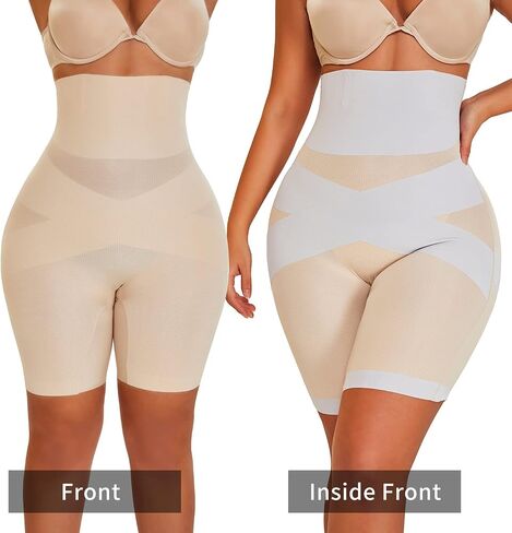 COHTB Women's Shapewear Tummy Control Hi-Waist Panties Thigh Slimming Body Shaper Shorts Underwear in Saudi Arabia
