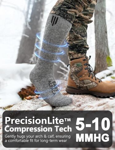 Alpaca Wool Heavyweight Thermal Boot Socks Winter Hunting Hiking Working Cold Weather Cushioned in Saudi Arabia