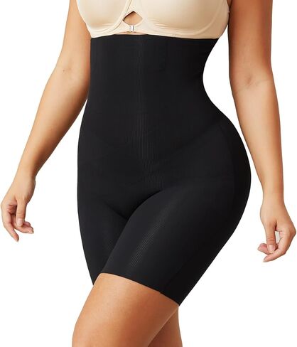 ملابس داخلية نسائية من COHTB للتحكم في البطن عالية الخصر، سراويل داخلية لتنحيف الجسم والفخذ in Kuwait