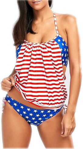 High Waisted Flounce Bikini Set,Tummy Control Swimsuits for Women Two Piece,Off Shoulder Bathing Suit in Kuwait