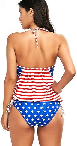 High Waisted Flounce Bikini Set,Tummy Control Swimsuits for Women Two Piece,Off Shoulder Bathing Suit in Kuwait