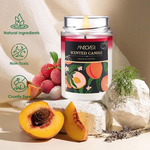 Scented Soy Candles, Aromatherapy Jar Candles for Home Scented, Long Lasting Candles with 65 Hour Burn Time 11oz, Candle Gifts Soy Candles Scents of (Pine & Eucalyptus) in Saudi Arabia