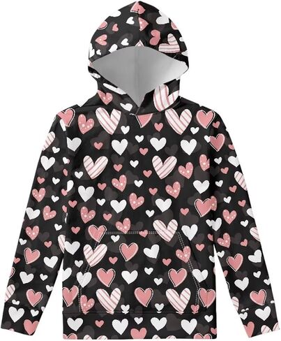 Xhuibop Fashion Design Kids Hoodies Girls 6-16 Long Sleeve Pullover Sweatshirt in Kuwait
