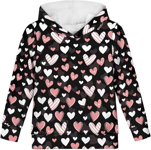 Xhuibop Fashion Design Kids Hoodies Girls 6-16 Long Sleeve Pullover Sweatshirt in Kuwait
