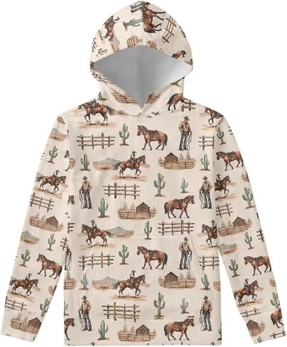 Xhuibop Fashion Design Kids Hoodies Girls 6-16 Long Sleeve Pullover Sweatshirt in Kuwait