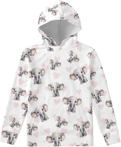 Xhuibop Fashion Design Kids Hoodies Girls 6-16 Long Sleeve Pullover Sweatshirt in Kuwait