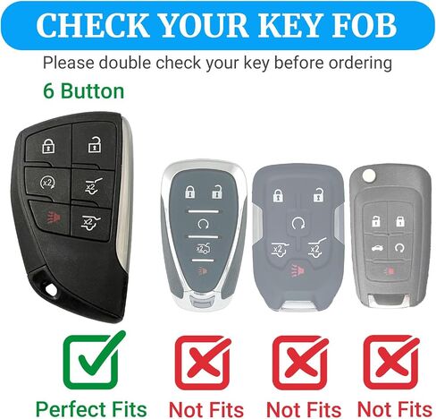 for Chevy Key Fob Cover with Keychain, Soft TPU Full Protection Car Key Case Compatible with Chevy 2021 2022 2023 2024 2025 Tahoe Sierra Suburban GMC Yukon Denali Silverado, 5 Buttons, Gold in Kuwait