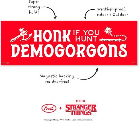 Genuine Fred Stranger Things, Bumper Magnet, Hawkins is for Hunters, Multicolored in Saudi Arabia