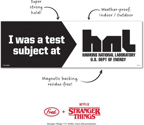 Genuine Fred Stranger Things, Bumper Magnet, Hawkins is for Hunters, Multicolored in Saudi Arabia