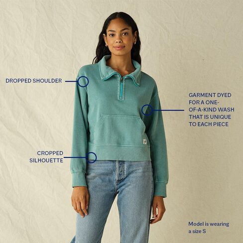 Fair Harbor The Saltaire Half-Zip –– Women's Contemporary Jacket –– Ultrasoft, Midweight, Relaxed Fit in Kuwait