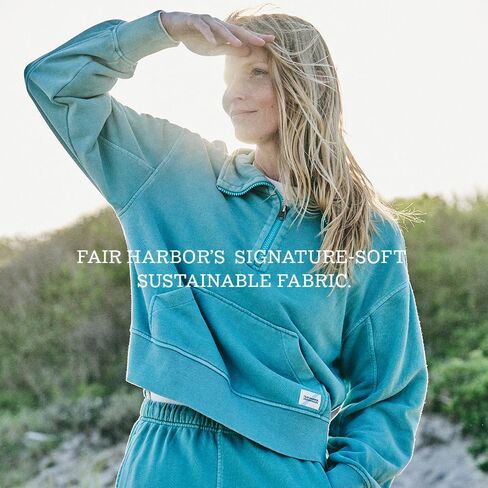 Fair Harbor The Saltaire Half-Zip –– Women's Contemporary Jacket –– Ultrasoft, Midweight, Relaxed Fit in Kuwait