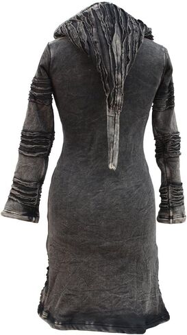 Shopoholic Fashion Womens Stonewashed Boho Hippie Gothic Long Jacket in Kuwait