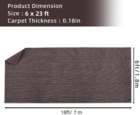 سجادة القارب، 6 أقدام × 29.5 قدم، سجادة بحرية للقوارب، سجادة داخلية وخارجية مقاومة للماء مع دعامة مضادة للانزلاق، سجادة قارب من الدرجة البحرية قابلة للقطع وسهلة التنظيف، سجادة الفناء in Kuwait