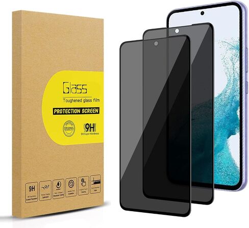 2 Pack Privacy Screen Protector for Samsung Galaxy S23 FE/ A54 5G [Anti-Spy Tempered Glass], Ultra HD, Anti-Scratch, Bubble-Free, Easy Install 9H Protective Glass for Galaxy S23 FE / A54 5G in Saudi Arabia