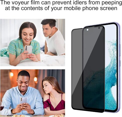2 Pack Privacy Screen Protector for Samsung Galaxy S23 FE/ A54 5G [Anti-Spy Tempered Glass], Ultra HD, Anti-Scratch, Bubble-Free, Easy Install 9H Protective Glass for Galaxy S23 FE / A54 5G in Saudi Arabia