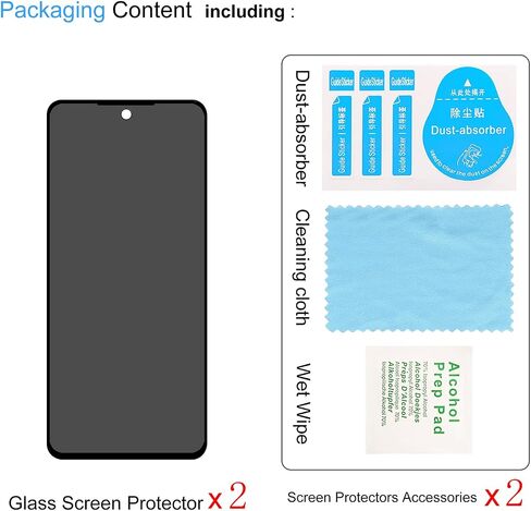 2 Pack Privacy Screen Protector for Samsung Galaxy S23 FE/ A54 5G [Anti-Spy Tempered Glass], Ultra HD, Anti-Scratch, Bubble-Free, Easy Install 9H Protective Glass for Galaxy S23 FE / A54 5G in Saudi Arabia
