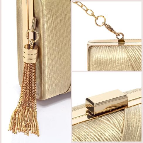 CARIEDO Women's Handbag Tassel Evening Clutch Cross Body & Shoulder Bag Bridal Purse for Wedding Prom Night Out Party in Kuwait