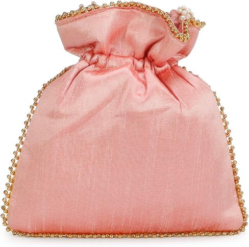 LONGING TO BUY Potli Bags with Golden Embrodiery, Polti Clutch For Wedding, Evening Function in Saudi Arabia