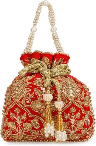 LONGING TO BUY Potli Bags with Golden Embrodiery, Polti Clutch For Wedding, Evening Function in Saudi Arabia