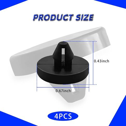 4PCS Brake Switch Stopper, Brake Pedal Stop Pad, Brake Pedal Brake Light Switch, Brake Light Switch Stopper, Clutch Pedal Stopper, Car Truck Brake Pedal Pad, 90541-06036 (Black) in Kuwait