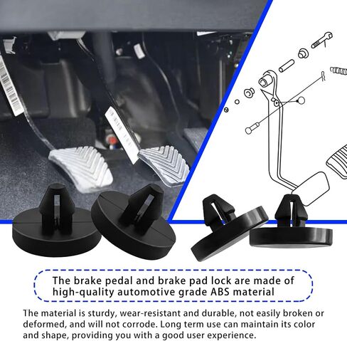 4PCS Brake Switch Stopper, Brake Pedal Stop Pad, Brake Pedal Brake Light Switch, Brake Light Switch Stopper, Clutch Pedal Stopper, Car Truck Brake Pedal Pad, 90541-06036 (Black) in Kuwait