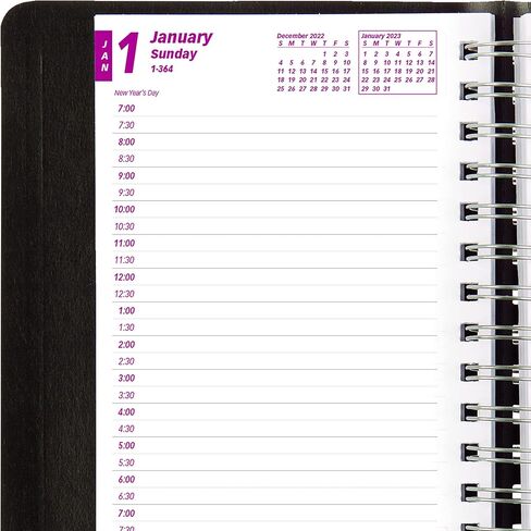 Brownline 2024 Essential Daily/Monthly Planner, Appointment Book, 12 Months, January to December, Twin-Wire Binding, 8" x 5", Black (CB634W.BLK-24) in Saudi Arabia