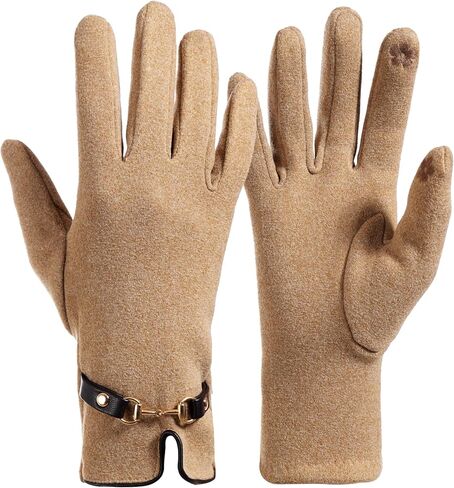 Winter Gloves for Women，Touchscreen Cold Weather Thermal Warm Suede Gloves for Running Biking Driving in Saudi Arabia
