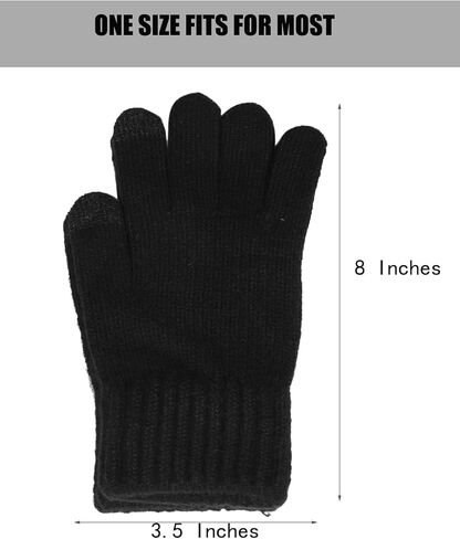 TZ Promise Women's Winter Touchscreen Magic Gloves Warm Knit Fleece Lined for Cold Weather in Saudi Arabia